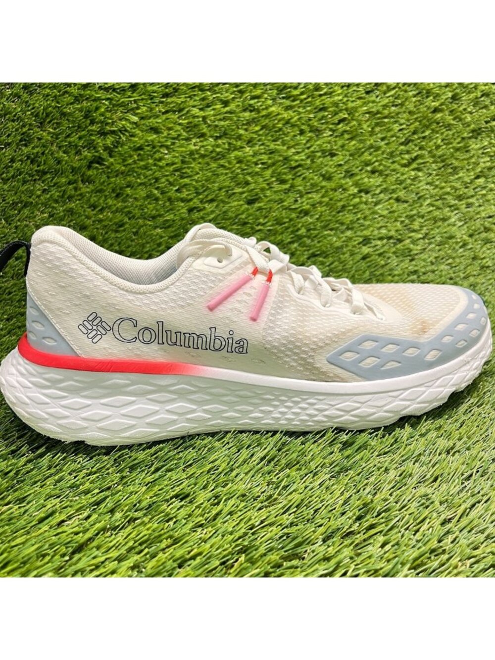 Columbia Konos TRS Mens Size 10.5 White Red Gray Athletic Running Shoes Sneakers